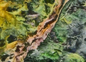 Abstract background in mixed colors. Oil and watercolor design elements. Design template for covers, posters and banners. Simple macro close-up paint brush strokes.