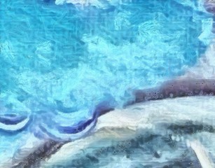 Abstract background in mixed colors. Oil and watercolor design elements. Design template for covers, posters and banners. Simple macro close-up paint brush strokes.