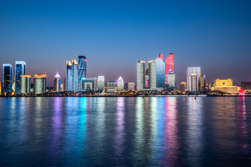 Fototapeta na wymiar Qingdao city night view of China