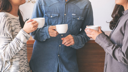 People enjoyed drinking coffee together