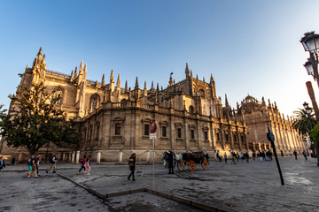 Obraz premium Plaza de Espana w Sewilli w Hiszpanii