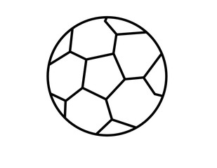 サッカーボール２(線画)
