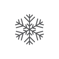 Obraz premium Snowflake flat icon, isolated on white background
