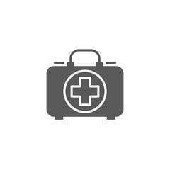 First aid kit vector icon, isolated on white background