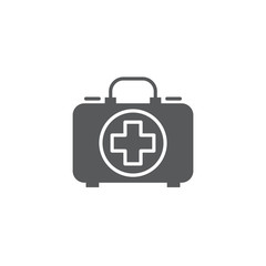 First aid kit vector icon, isolated on white background