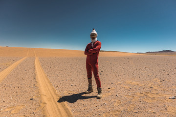 man in desert