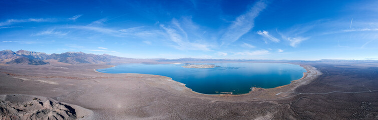 Aerial view of Mono Lake in California, USA