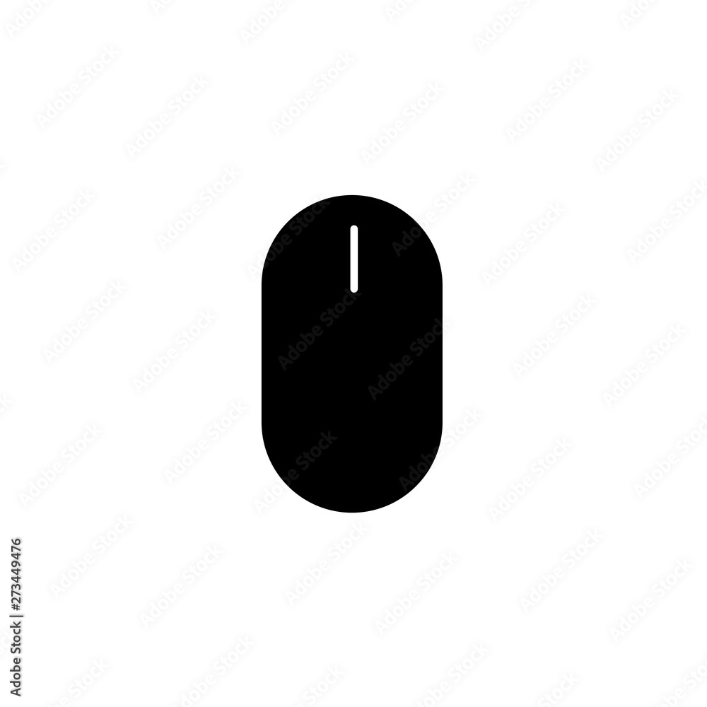 Poster computer mouse simple black icon. vector