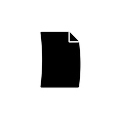 Vector black sheet of paper icon
