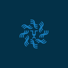 flat lion face logo and abstract logo