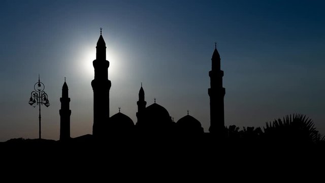 Masjid Quba at Sunset, first Mosque in History of Islam, Medina, Saudi Arabia