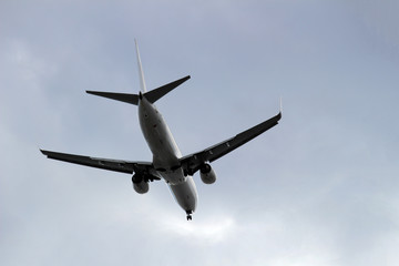 Jet airplane flying in the sky