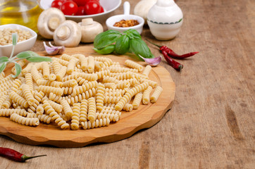 Dry pasta with vegetables