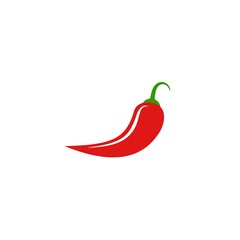 Red hot Chili pepper or cayenne, or jalapeno icon. Vector vegetable illustration