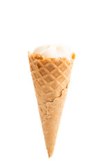 ice cream in a waffle cup