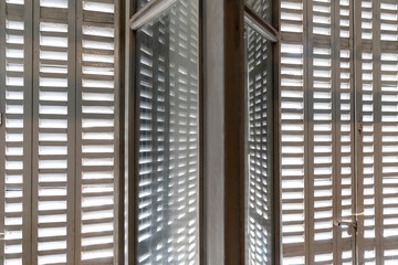 Interior French Colonial windows with Shutters closed