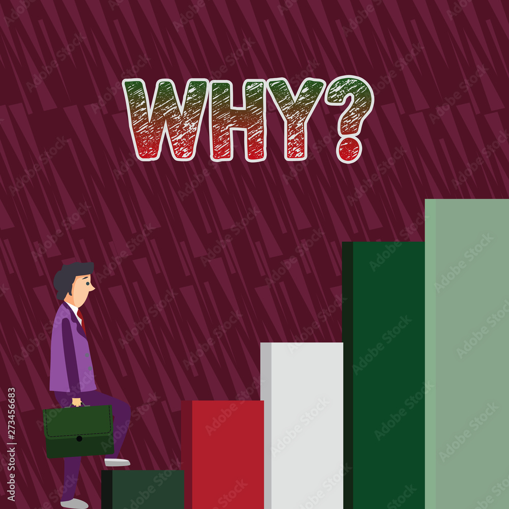 Poster conceptual hand writing showing whyquestion. concept meaning asking for specific answers of somethin