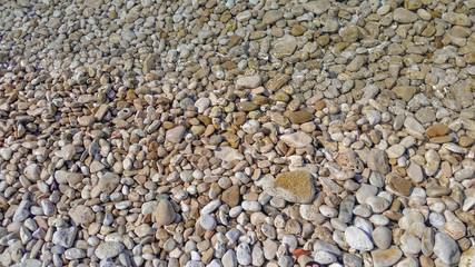 kamienie z chorwackiej plaży , pebble beach of Croatia