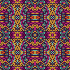 Ethnic seamless boho geometric aztec gypsy texture pattern.