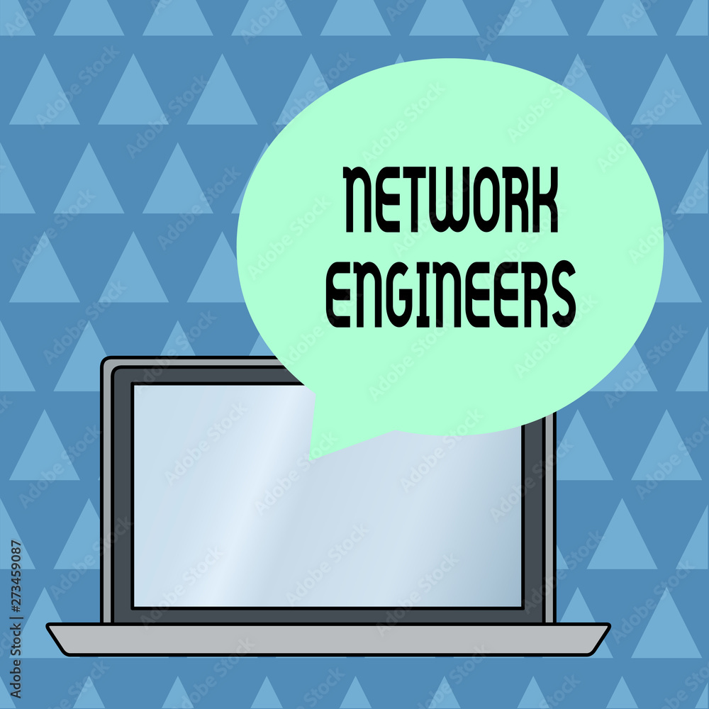Poster text sign showing network engineers. business photo showcasing technology professional skilled in co