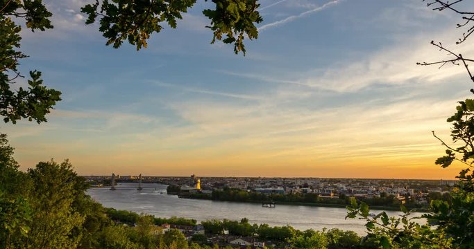 Timelapse coucher soleil bordeaux large