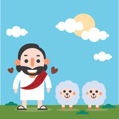 jesus characters. design illustration. - Vector