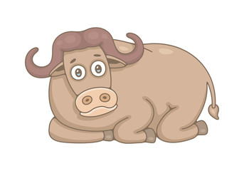 Buffalo. isolated on white background