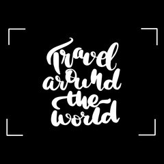 lettering travel around the world