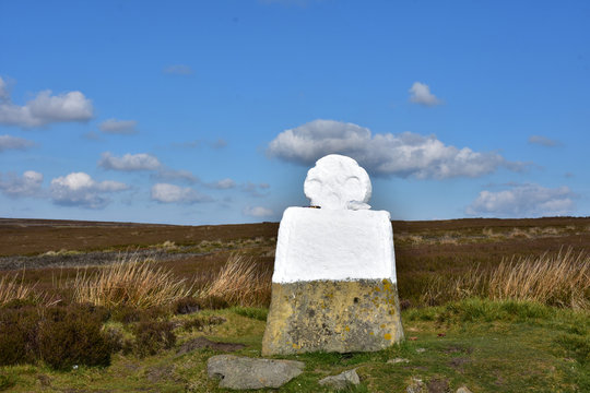 Iconic Fat Betty Memorial Stone on the Danby High Moor