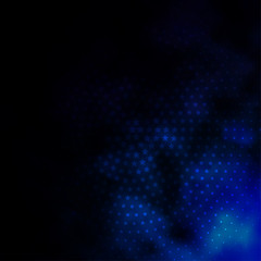 Dark BLUE vector background with colorful stars.