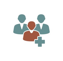 Business people related icon on background for graphic and web design. Simple illustration. Internet concept symbol for website button or mobile app.