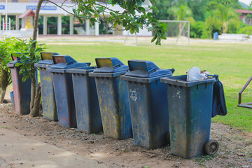trash can in the park