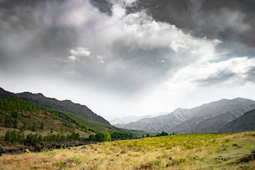Mountains in the Altai in the summer