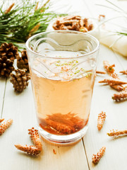Pine cone tea