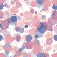 Paint transparent stains vector seamless grunge background.