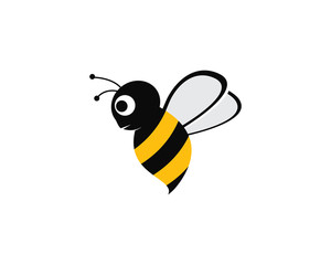 Bee Logo Template vector icon illustration design 