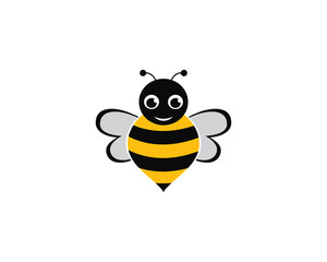 Bee Logo Template vector icon illustration design 