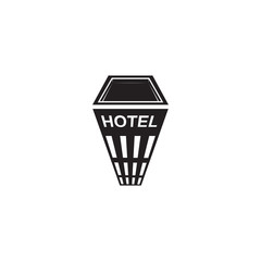 Hotel building logo design vector template