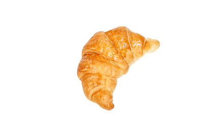 fresh croissant isolated on white background
