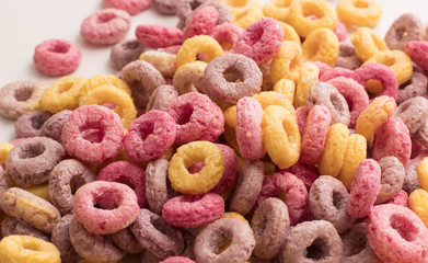 Colorful Froot Loops Breakfast Pattern