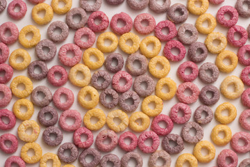 Colorful Froot Loops Breakfast Pattern