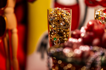 Red Grapes Arranged with Jewellery