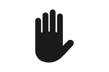 Hand Stop vector icon. Hand symbol. Hand icon simple element illustration can be used for mobile and web