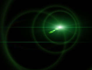 Lights and stars in the night. Lens refraction effect. Stars in the sky. Observe celestial bodies, new solar systems. Planets. Science fiction background