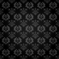 Dark wallpaper in royal style, background texture, vector image