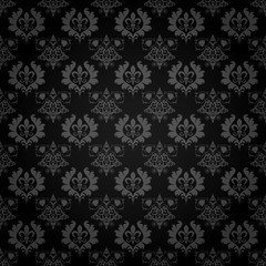 Dark wallpaper in royal style, background texture, vector image
