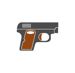 Fototapeta premium Pistol related icon on background for graphic and web design. Simple illustration. Internet concept symbol for website button or mobile app.