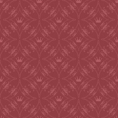 Dark black wallpaper background pattern in royal style, vector