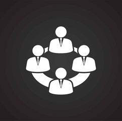 Business people related icon on background for graphic and web design. Simple illustration. Internet concept symbol for website button or mobile app.