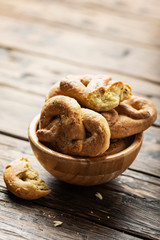 Traditional Italian bread taralli